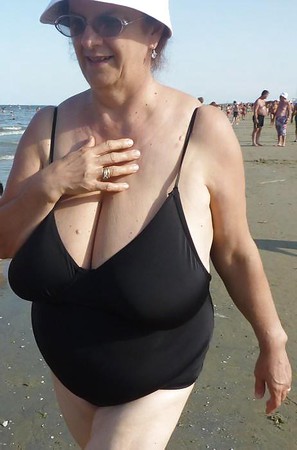 granny bbw beach 4