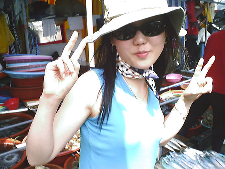 Having fun with korean friend's wife