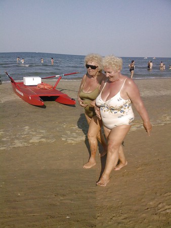 Grannies on beach 2