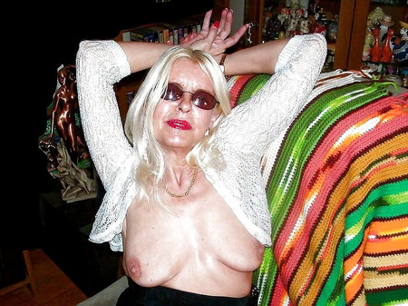 Horny Blonde Granny Loves to Show Off