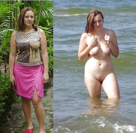 Mature milf dressed undressed 5