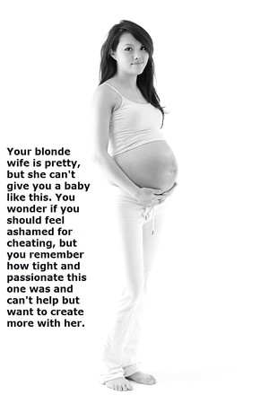 Pregnant Asian Captions