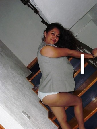 latina mom shows off her panty and pussy