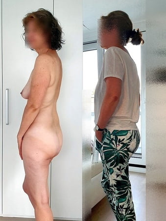 Hairy big ass MILF Clothed & Undressed