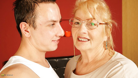 Very old granny fucked by her young boy PART 1