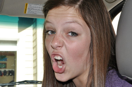 Teen Girls - tongue out and mouth open - Part 1