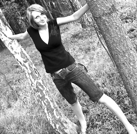 German shorthaired teen girl with big tits and shaved pussy