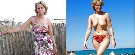 Only the best amateur mature ladies at the beach 15.