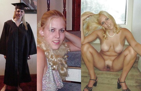 sexy teen from college: dressed and undressed